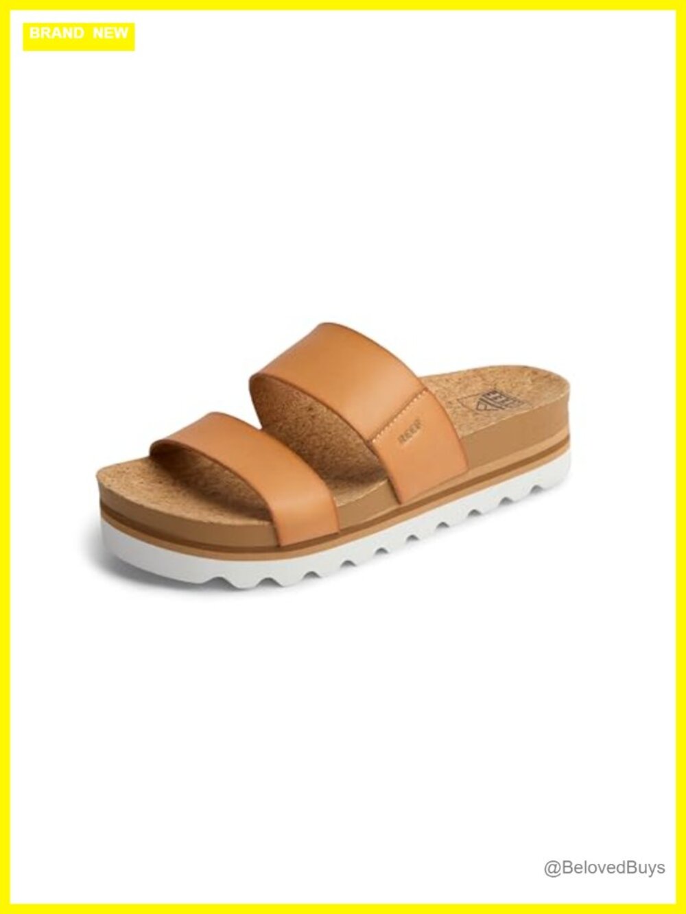 Vegan Leather Platform Slide Sandals with Arch Support